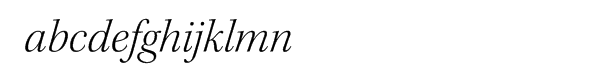 Kepler® Light Italic Subhead Font LOWERCASE