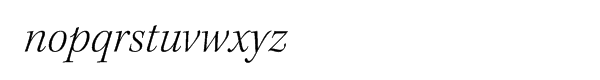 Kepler® Light Italic Subhead Font LOWERCASE