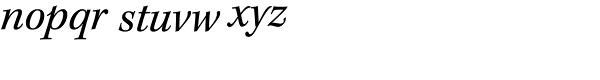 Kepler Std-Italic Font LOWERCASE