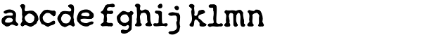 Kfont Z111 Font LOWERCASE