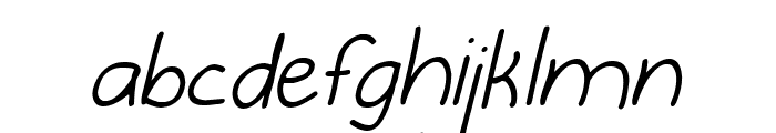 KG Burst My Bubble Italic Font LOWERCASE