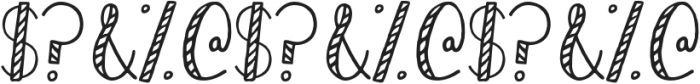 KG Hard Candy Striped otf (400) Font OTHER CHARS