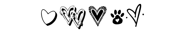 KG Heart Doodles Font OTHER CHARS