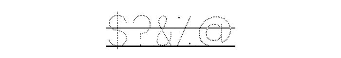 KG Primary Dots Lined Alt Font OTHER CHARS