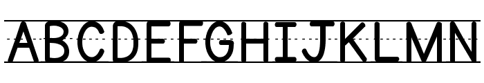 KG Primary Lined NOSPACE Font UPPERCASE