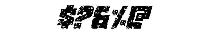 King Commando Riddled II Italic Font OTHER CHARS