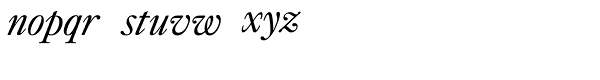 Kings Caslon Display Italic Font LOWERCASE