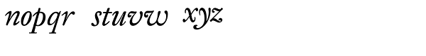 Kirimomi Swash Italic Font LOWERCASE