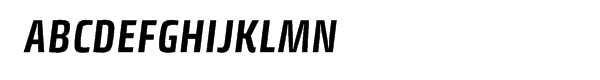 Klint® Bold Condensed Italic Font UPPERCASE