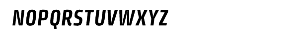 Klint® Bold Condensed Italic Font UPPERCASE