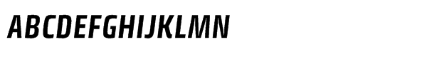 Klint® Pro Bold Condensed Italic Font UPPERCASE