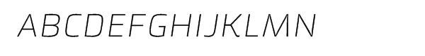 Klint™ Pro Extended Light Italic Font UPPERCASE