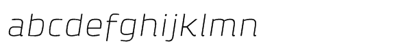 Klint® Pro Light Extended Italic Font LOWERCASE