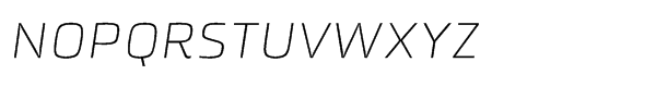 Klint® Std Light Extended Italic Font UPPERCASE