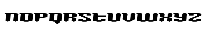 Knucklebuster Oblique Font LOWERCASE