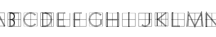Koch Quadrat Font UPPERCASE