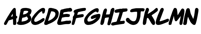 Komika Hand Bold Italic Font UPPERCASE