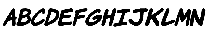 Komika Hand Bold Italic Font LOWERCASE