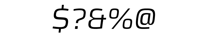 KontrapunktLightItalic Font OTHER CHARS