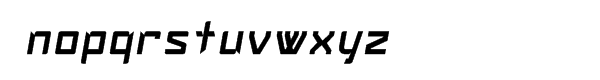 Konvexist Alternate Oblique Font LOWERCASE
