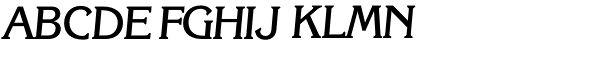 Korinth Serial Medium Italic Font UPPERCASE