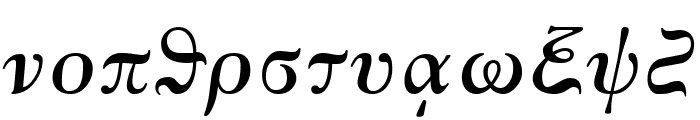 Korinthus Italic Font LOWERCASE