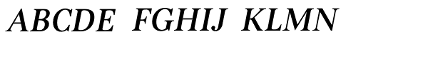Kostic Serif Medium Italic Font UPPERCASE