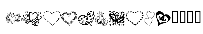 KR All About The Heart Font LOWERCASE