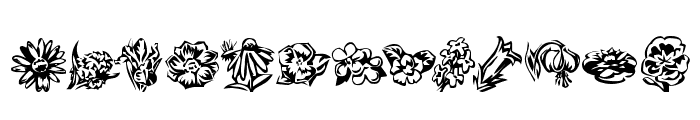 KR Beautiful Flowers 2 Font UPPERCASE
