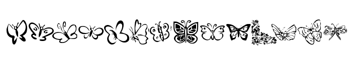 KR Butterflies Font UPPERCASE