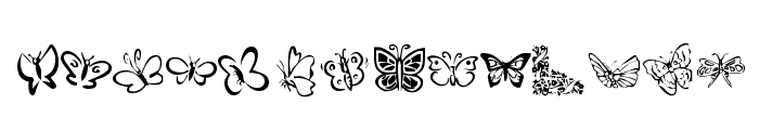 KR Butterflies Font LOWERCASE