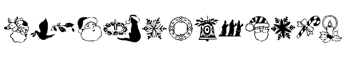 KR Christmas Dings Two Font LOWERCASE