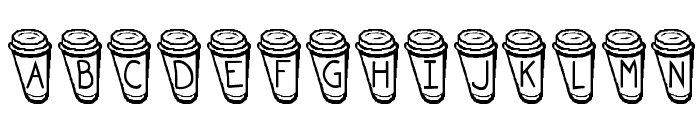 KR Coffee To Go Font UPPERCASE