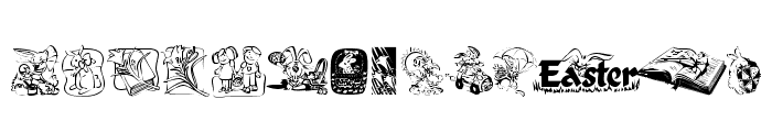 KR Easter 2003 Font UPPERCASE