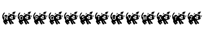 KR Halloween Kitten Font UPPERCASE