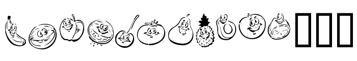 KR Happy Fruit Font UPPERCASE
