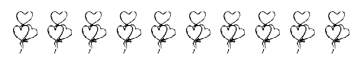KR Heart Balloons Font OTHER CHARS