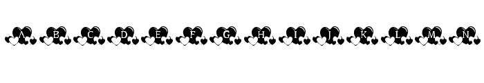 KR Lots Of Hearts Font LOWERCASE