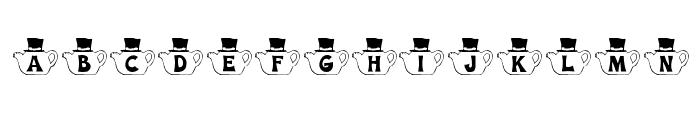 KR Mad Tea Party Font UPPERCASE