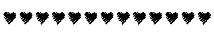 KR Scribble Heart Font LOWERCASE