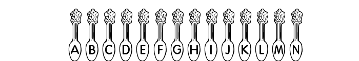 KR Silver Spoons Font UPPERCASE