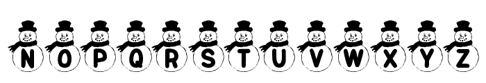 KR Snowman Font UPPERCASE