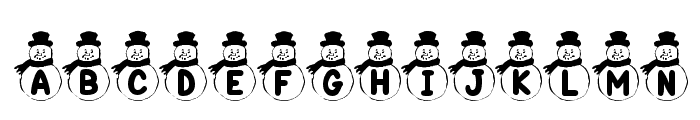 KR Snowman Font UPPERCASE