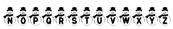 KR Snowman Font UPPERCASE