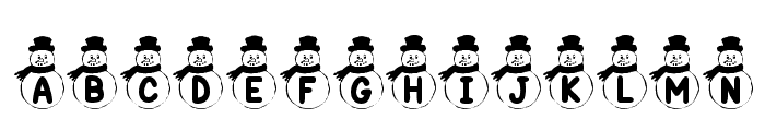 KR Snowman Font LOWERCASE