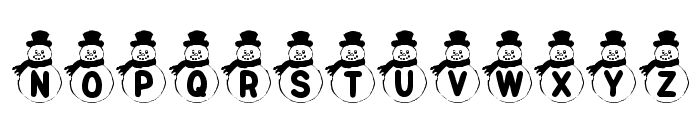 KR Snowman Font LOWERCASE