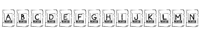 KR Wanted! Font UPPERCASE