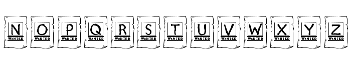KR Wanted! Font UPPERCASE