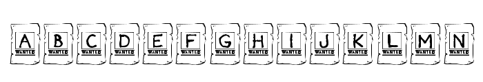 KR Wanted! Font LOWERCASE