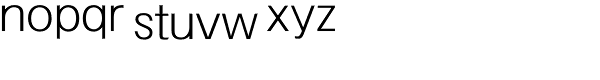 Kropotkin Std 12 Expanded Light Font LOWERCASE